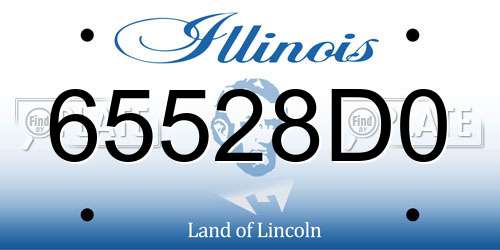 65528D0 Illinois License Plate