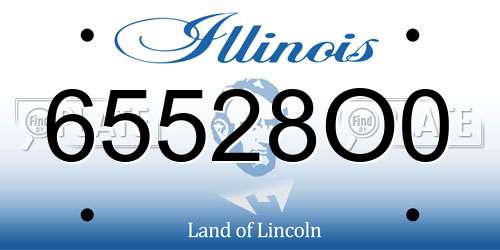 65528O0 Illinois License Plate