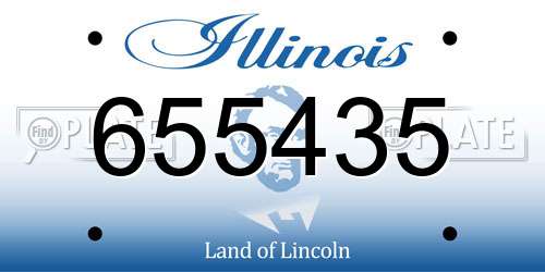 655435 Illinois License Plate