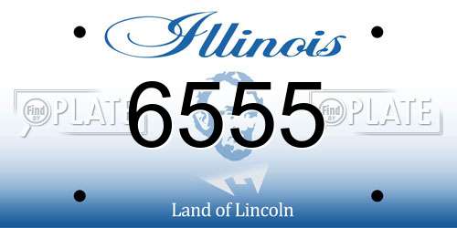 6555 Illinois License Plate
