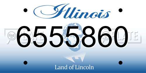 6555860 Illinois License Plate