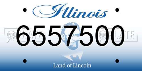 6557500 Illinois License Plate