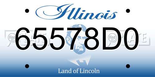 65578D0 Illinois License Plate