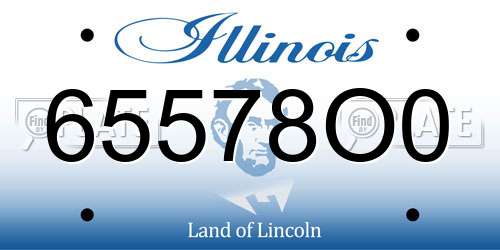 65578O0 Illinois License Plate