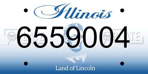 6559004 Illinois License Plate