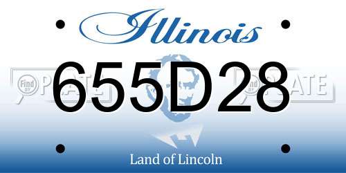 655D28 Illinois License Plate