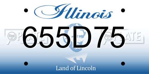 655D75 Illinois License Plate