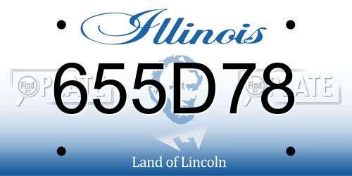 655D78 Illinois License Plate