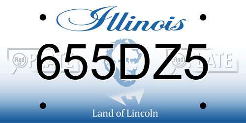 655DZ5 Illinois License Plate