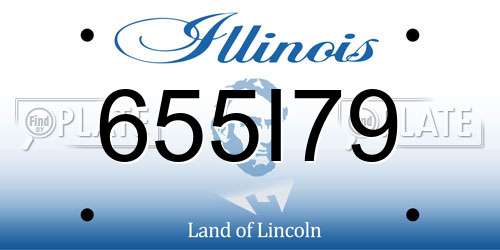 655I79 Illinois License Plate