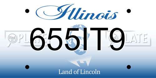 655IT9 Illinois License Plate