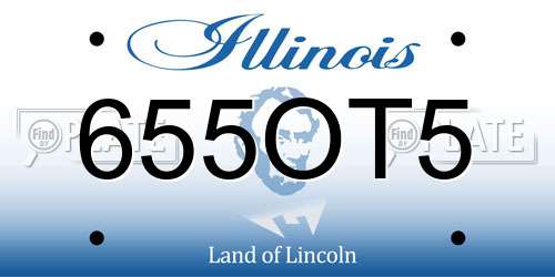 655OT5 Illinois License Plate