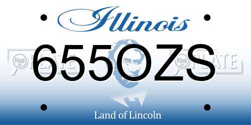 655OZS Illinois License Plate