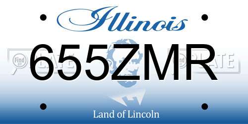 655ZMR Illinois License Plate