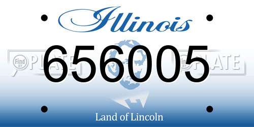 656005 Illinois License Plate
