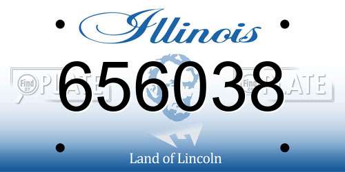 656038 Illinois License Plate