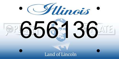 656136 Illinois License Plate