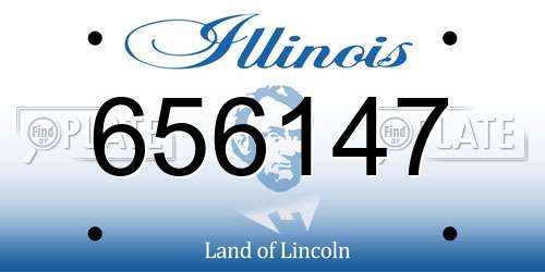 656147 Illinois License Plate