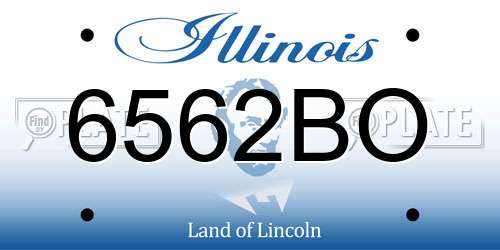6562BO Illinois License Plate