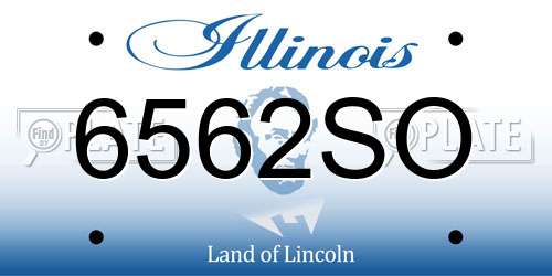 6562SO Illinois License Plate