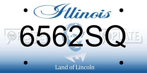 6562SQ Illinois License Plate