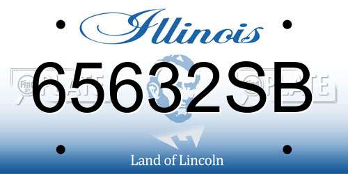 65632SB Illinois License Plate