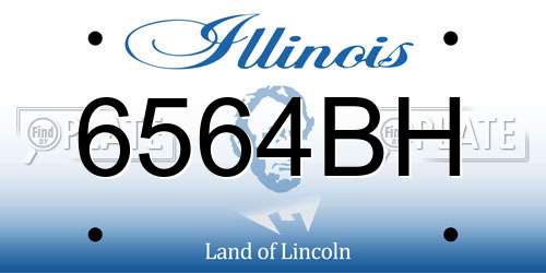 6564BH Illinois License Plate