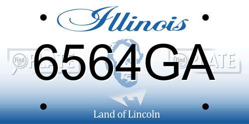 6564GA Illinois License Plate