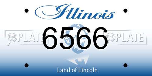 6566 Illinois License Plate
