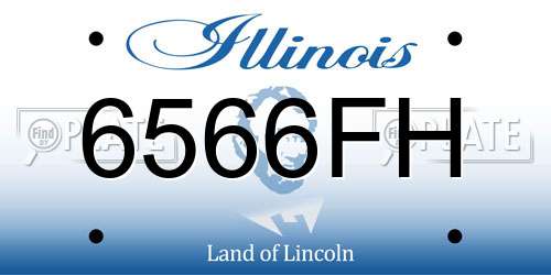 6566FH Illinois License Plate