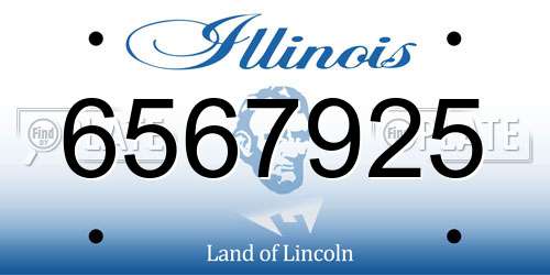 6567925 Illinois License Plate