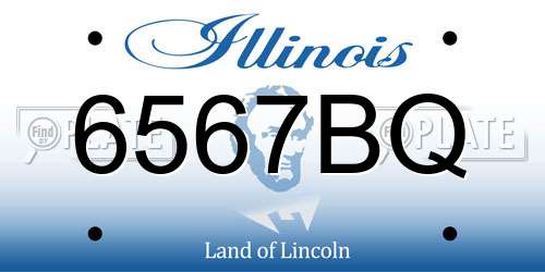 6567BQ Illinois License Plate