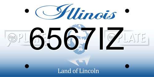 6567IZ Illinois License Plate