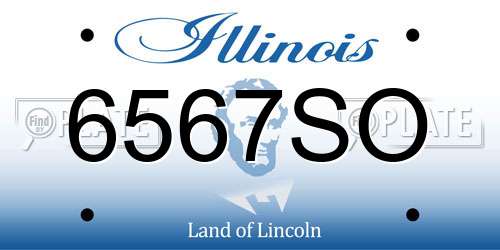 6567SO Illinois License Plate