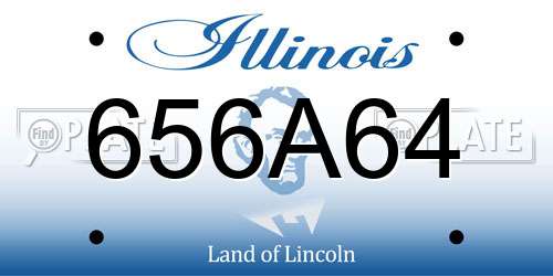 656A64 Illinois License Plate