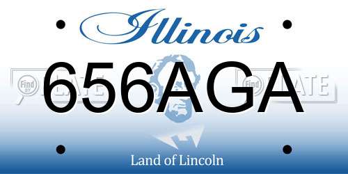 656AGA Illinois License Plate