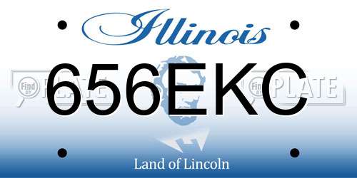 656EKC Illinois License Plate