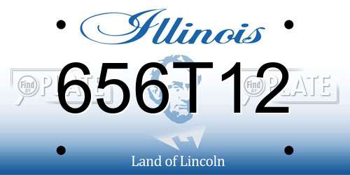 656T12 Illinois License Plate