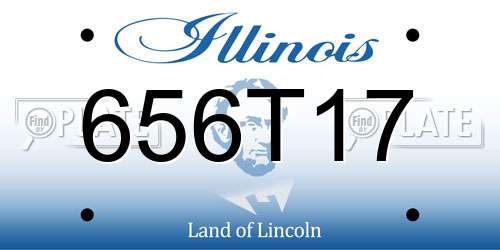 656T17 Illinois License Plate