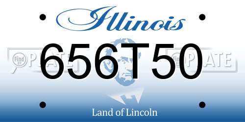 656T50 Illinois License Plate