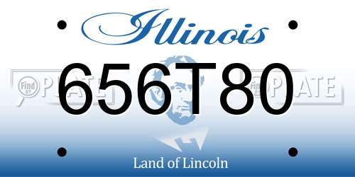656T80 Illinois License Plate