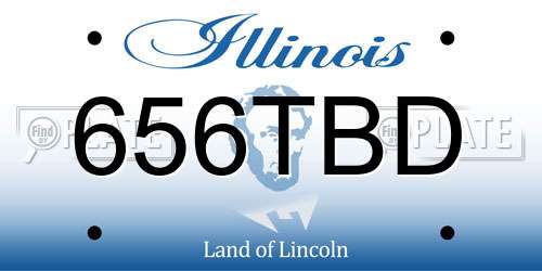 656TBD Illinois License Plate