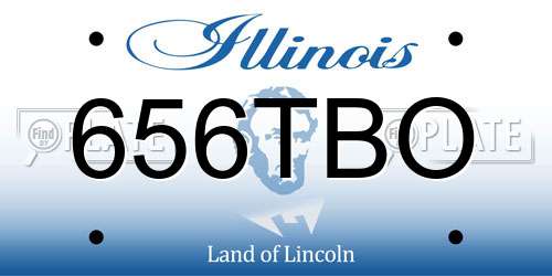 656TBO Illinois License Plate