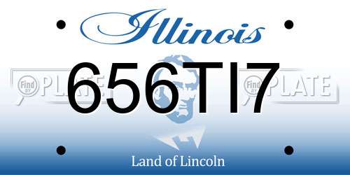 656TI7 Illinois License Plate
