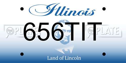 656TIT Illinois License Plate