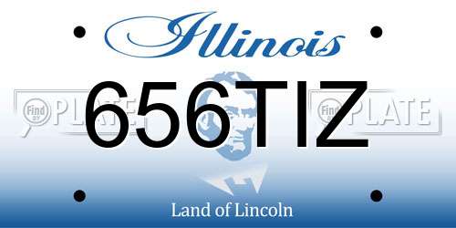 656TIZ Illinois License Plate