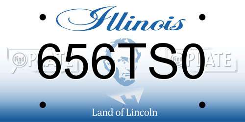656TS0 Illinois License Plate