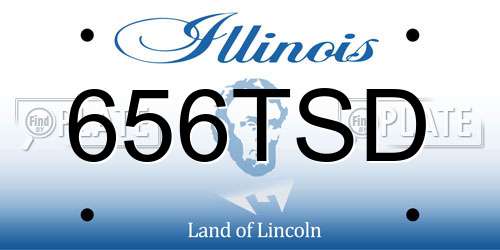 656TSD Illinois License Plate