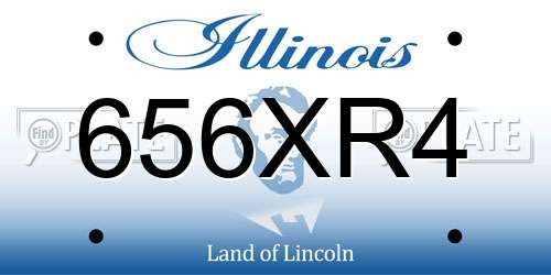 656XR4 Illinois License Plate