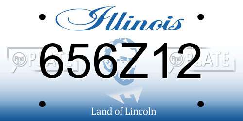 656Z12 Illinois License Plate